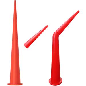 Extra Long Caulk Extension Nozzle for Sausage Caulking Guns | Includes Straight, Curved Tips & Replacement Part - For Kitchen, Bath, Window, Tile Sealing