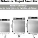 Magnetic Dishwasher Cover, 23.5“ x 28 Dishwashers with a Tall Door Panel, Silver-M