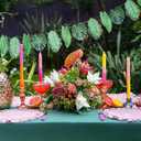 Tropical Palm Leaf Garland Party Decorations, Length 2.6M, 8.5 FT, Green