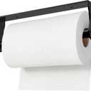 Paper Towel Holder-Under Cabinet Paper Towel Holder for Kitchen,Adhesive Paper Towel Roll Rack for RVs,Matte Black Wall Mounted Paper Towel Rack Under Counter,SUS304 Stainless Steel