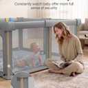 Foldable Baby Playpen, 59 x 59 Collapsible Play Pen for Babies 6-12 Months