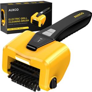 Grill Brush - 4000mAh Electric Grill Brush for Outdoor Grill with Dual-Speed Motor, No Bristle Shedding BBQ Brush Cleaner, Dishwasher-Safe, 90 Mins Working Time with LED Light, As a Ideal Gift
