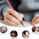Garneck 50pcs Double Ended Red and Blue Checking Pencils for Students Red and Blue Round Pencils Unsharpened Erasable Colored Checking for Map Coloring Tests and Grading