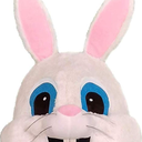 Bunny Mascot Head Costume Rabbit Animal Head Mask Cosplay Dress Halloween Party Suit
