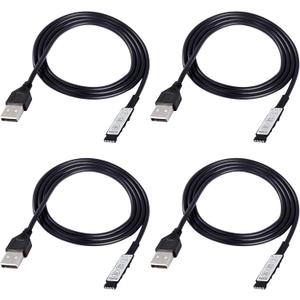 XMSJSIY DC 5V Led Dimmer USB RGB Led Controller 3 Keys Multi-Colour Led Strip Light Connector Switch Cable - 1M/3.28FT 4PCS