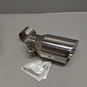 Atokrtact 2.5 to 3.5 Inch Exhaust Tip 2.5"Inlet to 3.5"Outlet Exhaust Tips 6.7" Length Muffler Tip 304 Stainless Steel Tailpipe Diesel Exhaust Tip Double Wall Polished Slant Cut Clamp On (Sliver)