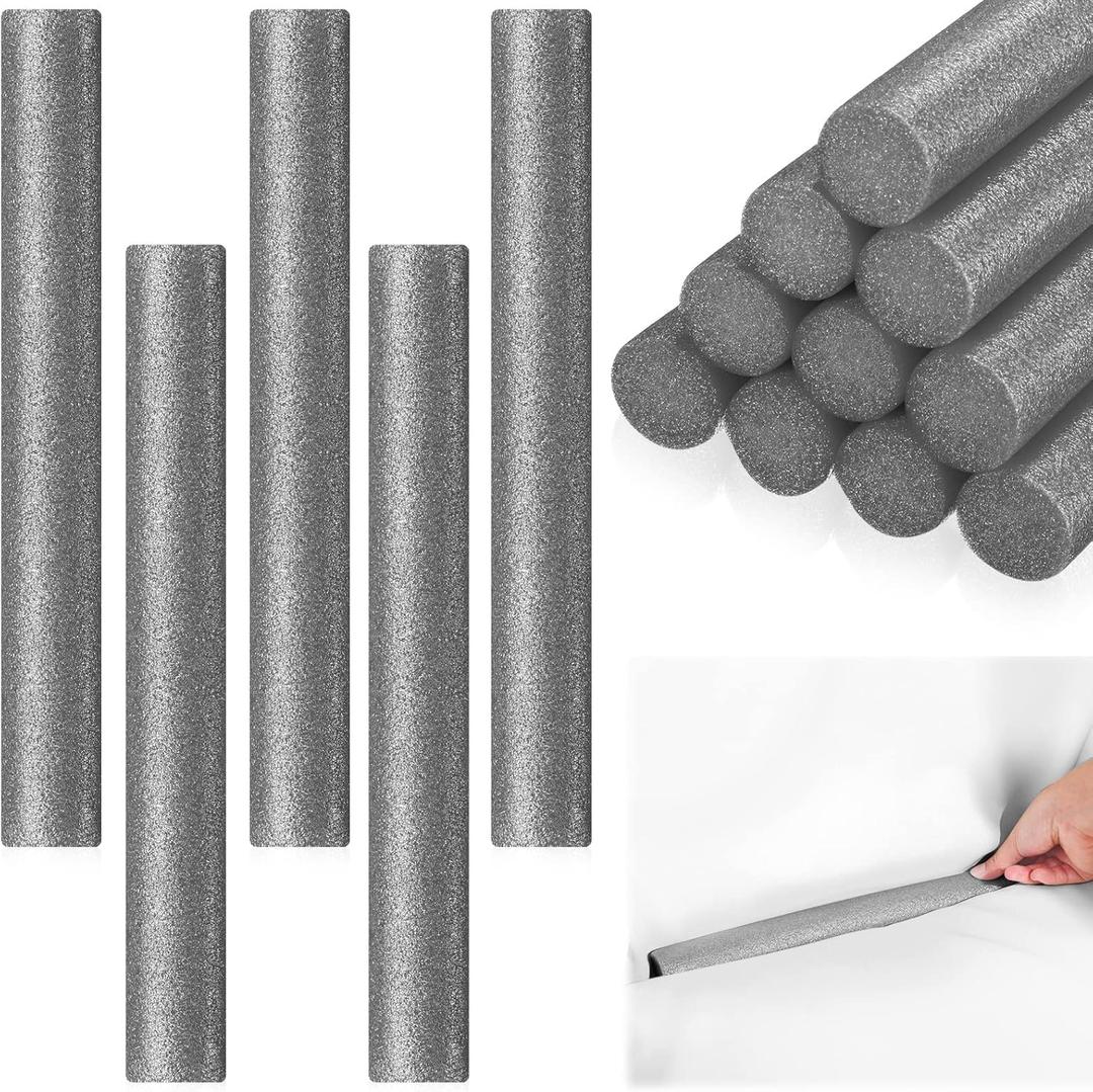 12 Pieces Sofa Slipcover Tuck Grips Stretch Non Slip Foam Stick Couch Slipcovers Stretch Stick Thicker Cushion Grip for Sofa Essential Tuck Grips for Furniture Protector(Grey)