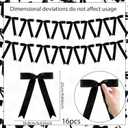 JeVenis Black Bow Garland Coquette Bows Banner for Birthday Bridal Shower Bachelorette Baby Shower