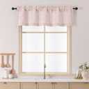 Chyhomenyc Blush Pink Valance for Windows - Light Filtering Textured Small Kitchen Window Curtains Over Sink, Rod Pocket Short Valance for Living Room Bathroom, 52Wx14L Inch, 1 piece