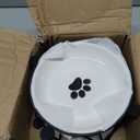 Ceramic Cat Bowls  Whisker Friendly, Anti-Vomiting Food Plates for Indoor Cats, Safe & Hygienic Cat Dishes, Stylish Ceramic Cat Food Bowls Set(6 Pack) (fishbone+cat paw)