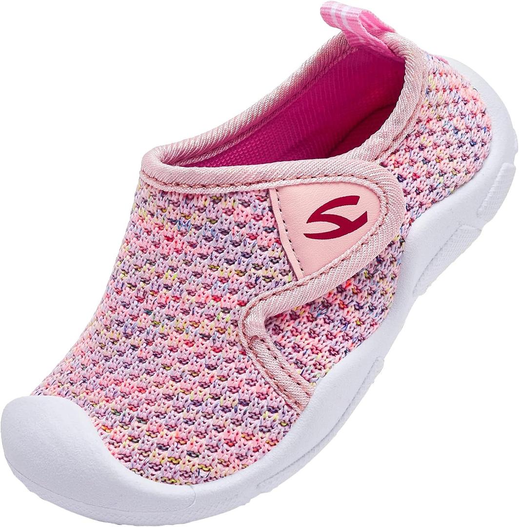 GUBARUN Toddler Boys Girls Sneakers Kids Lightweight Tennis Shoes Breathable(Pink Toddler 6)