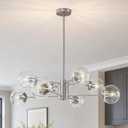 Bagood 8-Light Mid-Century Modern Nickel Sputnik Chandeliers Dining Room
