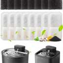 oneisall 8 Replacement Filters 4 Months Set for Cat Water Fountain PW13 PW14, Replacement Filters and Sponges for Ultra Quiet Pet Water Fountain, White 8 Count (Pack of 1)