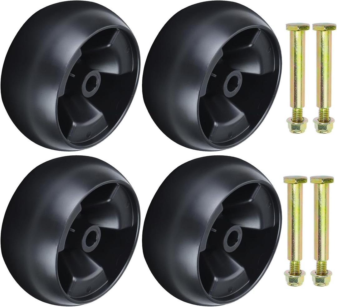 4 Pack 734-04155 Deck Wheel Kit Replaces Cub Cadet 734-04155 Deck Wheel Toro 112-0677 for Cub Cadet LT1050, LTX1046VT, LTX1045, RZT50, RZT L54, XT1 LT46, ZT1 50, ZT1 54, ZT3 60 Tractors