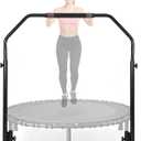 Arrowbash Adjustable Handle Bar Accessory for 40" Round Fitness Trampolines Non-Slip Cushy Rebounder Handle Accessory 4 Levels Adjustable Easy Assembly Trampoline Not Included
