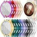 [16 Pack] RICHONE Compatible with Samsung Galaxy Watch 7 40mm Screen Protector Case, Soft TPU Protective Face Covers Bumper Accessories for Women Men (16 Colors, Galaxy Watch7 40MM)