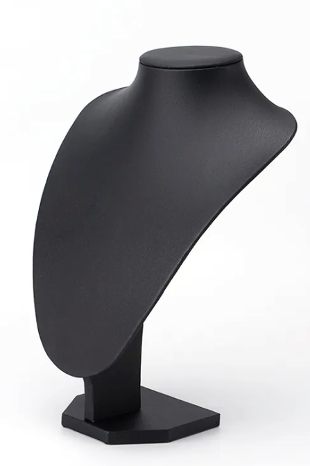 Levemolo Professional Pendant Display Holder Necklace Bust Stand for Retail Stores and Trade Shows, Ring Holder Black 7 Piece