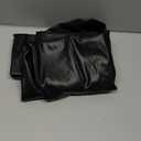 XLLAIS Women Sexy Strapless Tube Top Club Midi Dress Off Shoulder Bodycon Party Faux Leather Dress (Small, Black)