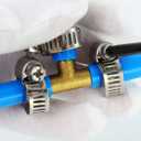 ChillWaves Brass Hose Barb Fittings, Tee 3 way Union Intersection/Splitter Fitting 5/8" Barb x 5/8" Barb x 5/8" Barb with Hose Clamp For Water/Fuel/Air(3-PACK)