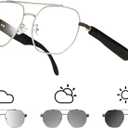 Smart Glasses with Bluetooth 5.4 Polarized Reading Sunglasses Photochromic Lens Bluetooth with Touch Voice Control