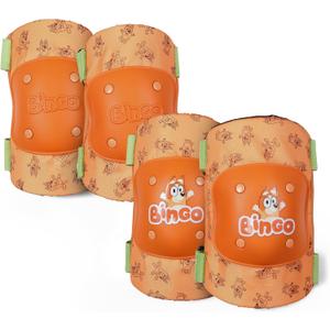 Voyager - Bluey - Bingo Elbow and Knee Pads for Kids, Protective and Comfortable Outdoor Gear Set for Ages 3+ with Adjustable Velcro Straps, Shock Absorption, Bike Knee Pads for Boys and Girls