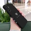 for Samsung Galaxy S24 Case, Design Pattern Slim Stylish Drop Proof Protective for Galaxy S24 Phone Cover 6.2 inch, Love Black