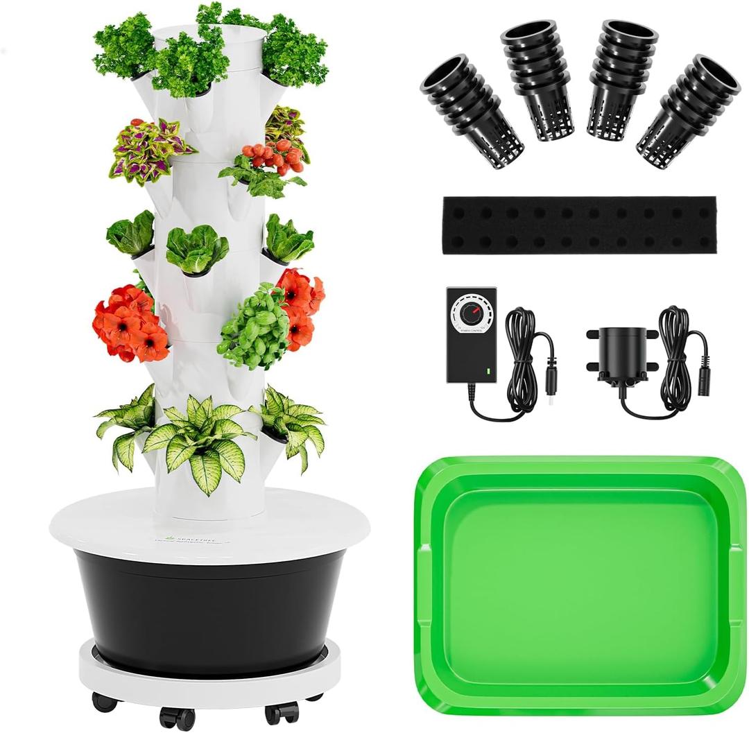 SPECILITE Hydroponics Growing System Kit, Hydroponic Tower, 5 Tiers 20 Pods