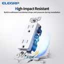 ELEGRP 15 Amp Tamper Resistant White Electrical Wall Outlet, 125V, UL Listed, 20 Pack