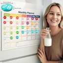 1-31 Magnetic Numbers Colored Glass Calendar Magnets for Whiteboard Dry Erase Board Fridge Schedule Refrigerator(Dark Color,0.98",Numbered)