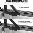 Non-Drilling Truck Rack, Heavy Duty Steel Extendable Truck Bed Ladder Rack, Fit for 52" to 71" Wide Truck Bed, 800 lb. Capacity