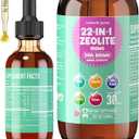 2 x Zeolite Detox for Kids and Adults, Herbal Detox with 800mg DHA, 500mg Inulin, Probiotics & Vitamin B12, D3, C, B6, Cilantro Extract Cleanse to Support Brain, Immune, Gut, Energy, Berry Flavor, 60ML