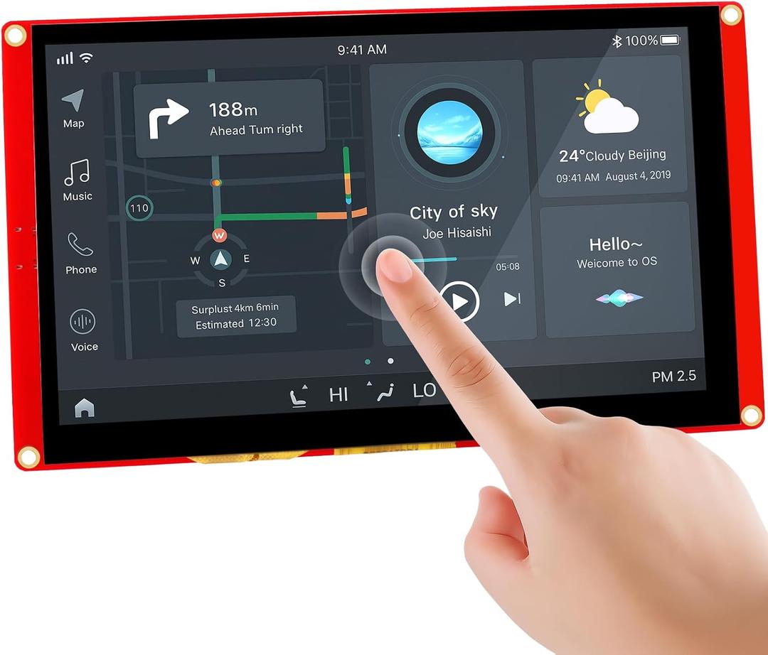 ELECROW ESP32 Display 800480, 7 Inch HMI ESP32 RGB TFT LCD Touch Screen with Acrylic Case, 32-Bit LX6 Dual-Core Processor, Up to 240MHz, Compatible with Arduino, LVGL, PlatformIO, MicroPython ELECROW ESP32 Display 800480, 7 Inch HMI ESP32 RGB TFT LCD Touch Screen with Acrylic Case, 32-Bit LX6 Dual-Core Processor, Up to 240MHz, Compatible with Arduino, LVGL, PlatformIO, MicroPython