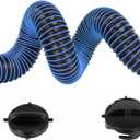 5FT RV Sewer Hose Extension, Heavy Duty 24 Mil TPE Material for Abrasion Resistance and Crush Protection, Camper RV Extension Hose with Pre-Attached Bayonet Fittings