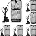 VIHOSE 6 Pcs Reptile Heat Lamp Guard with 150W Ceramic Heat Emitter Basking Anti Scald Heating Lamp Holder Mesh Cage Reptile Protection Lampshades for Lizard Snake Chick, Bulb Not Included