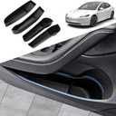 Karltys Car Organization, 4 Pcs Door Side Storage Box Waterproof, Interior Protection Door Side Pocket Organizer Tray for Tesla Model 3 Highland Accessories 2024 2025 2026 Front Rear Slot Pockets