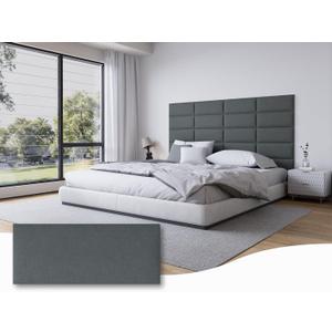 Peel and Stick Fabric Headboard Panels for Full Bed, 6PCS Upholstered Tufted Wall Backboard, Self-Adhesive Soundproof Anti-Collision Padded Design for Modern Bedrooms, 10"x24" Each, Black