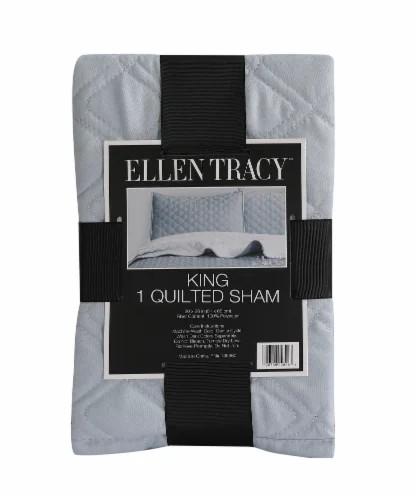 DI ELLEN TRACY QUILT KING SHAM-BLUE