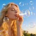 Bubble Cigarette Blower Kit, 2 Pack Mini Bubble Blower Sticks Stress Relief Toy for Men Women, Birthday Christmas Party Gift