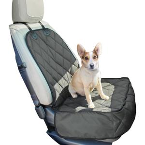 Dog Front Car Seat Cover, Waterproof, Scratch Proof & Non Slip, Durable Pet Front Car Seat Cover for Trucks, SUV (Grey)