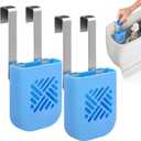 moonoom 2Pcs Toilet Tank Cleaning Tablet Holder,3.7'' x 2.9'' x 0.7'' Toilet Tank Bleach Tablet Bracket, Hanging Toilets Bowl Cleaner Carrier for Preventing Dissolved Residue From Polluting Water Tank