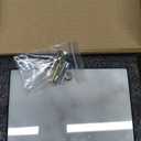 Toilet Paper Holder with Natural Marble Shelf for Bathroom Washroom, Wall Mounted Tissue Holder Suitable for Mega Roll (Brushed Nickel, Small 6.7 * 4.3 in)