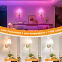 Nekhung Battery Operated Wall Sconces Set of 2, Wireless Wall Light with 10000mAh RGB Dimmable Magnetic Bulb, Rechargeable Wall Sconce with Remote Control for Bedroom Living Room