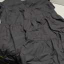 Fisoew Plus Size Dresses for Women Summer Ruffle Short Sleeve V Neck Dress Tiered Swing A Line Babydoll Mini Dress, Black, XL