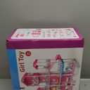 Pink Villa Playset for Girls Ages 3-7, 4-Story 10-Room House with 2 Dolls, Furniture & Accessories, Pretend Play Toddler Toy, Birthday Gifts for Kids 3-8