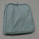 SUNEE Zippered Binder Bag with Handle, 2-Inch 3-Ring O-Ring, 500-Sheet Capacity, Includes Zip Pocket, 5-Tab Expanding File Folder, Multi-Pocket Organizer Binder for Middle School, Sky Blue