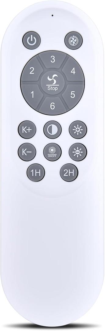Ceiling Fan Light Remote Control Replacement, for Haodengshi Ruibutrade HuixuTe Yfrest LODADRA Dalouguan Acesal MOSSCO SIJINCHEN Flush Mount Ceiling Fan, 6 Speed, 3 Color, Dimmable