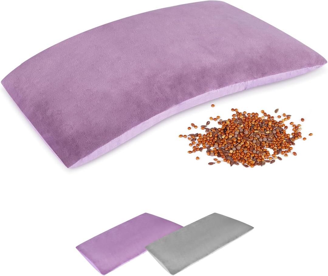 SuzziPad Heating Pad Microwavable for Reduce Discomfort with Washable Cover, 7 x12 Reusable Heat Pads for Shoulder, Belly, Elbow, Knee, Moist Heated Pack, Sore Muscle, Soothing Fatigue, Purple