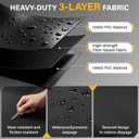 7'9" x 18' Garage Floor Mat 650 GSM Containment Mat for Under Car