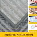 JSEI Stair Treads for Wooden Steps, 15 Pack 8" X 30" Non-Slip Machine Washable Carpet Stair Tread with TPE Backing, Indoor Stair Rug Runner for Kids, Elders & Pets, Polyester, Light Grey/Charcoal Black