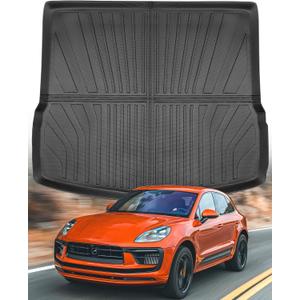 for Porsche Macan 2015-2024 2025 Trunk Mats Cargo Liner All Weather Protector Heavy Duty TPE Waterproof Anti-Slip Car Mats for Porsche Macan 2016 2017 2018 2019 2020 2021 2022 2023 Accessories